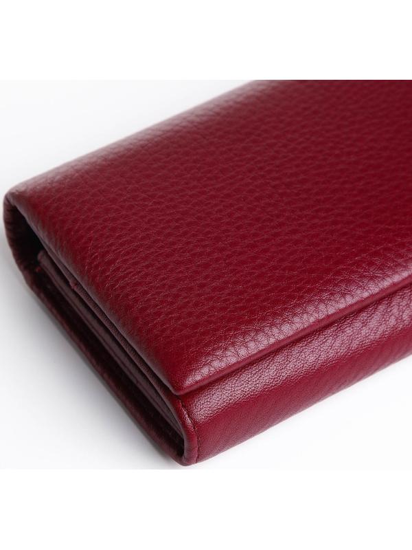 Кошелёк на магните, цвет бордовый