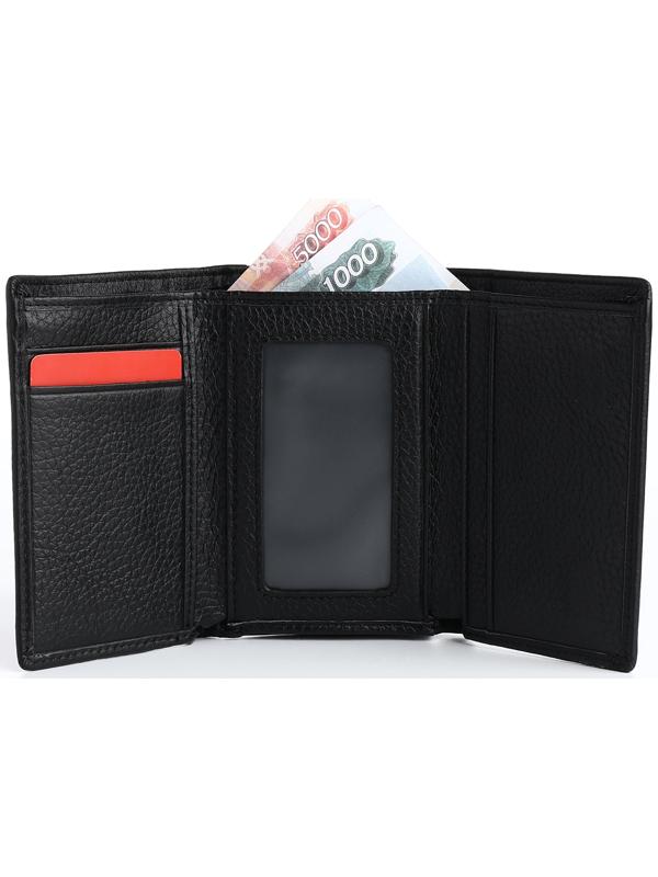 Кошелёк на магните, цвет чёрный