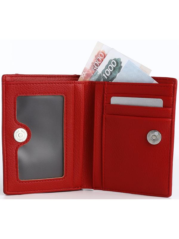 Кошелёк на магните, цвет красный