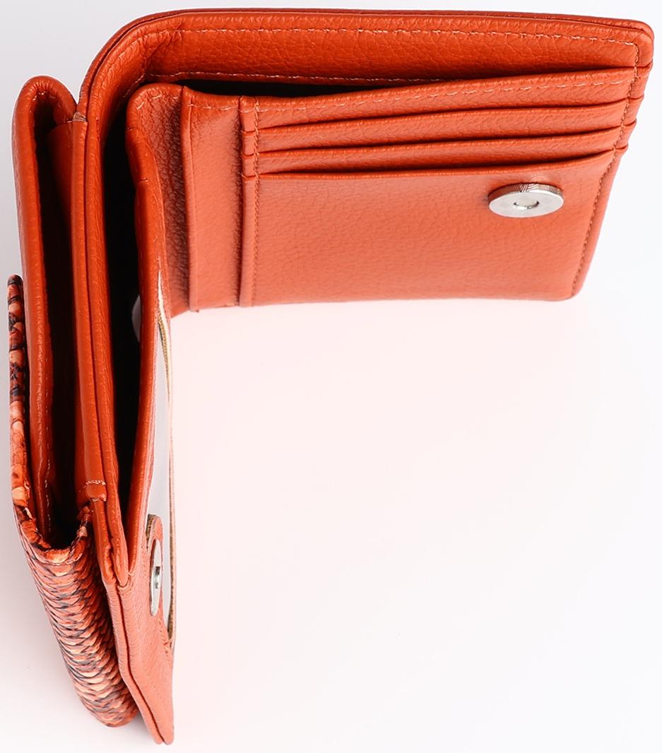 Кошелёк на магните, цвет оранжевый