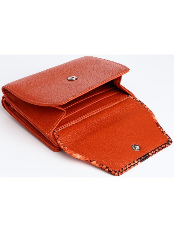 Кошелёк на магните, цвет оранжевый