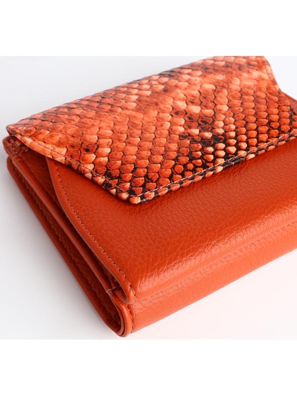 Кошелёк на магните, цвет оранжевый