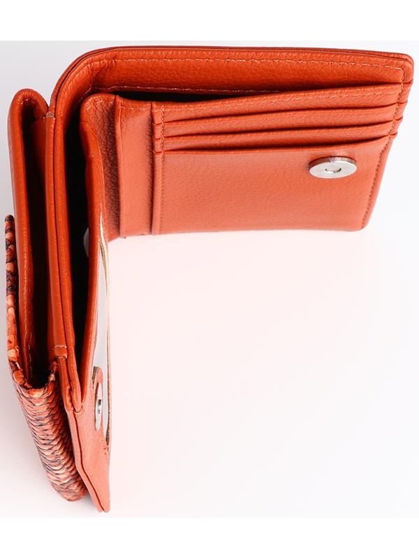 Кошелёк на магните, цвет оранжевый