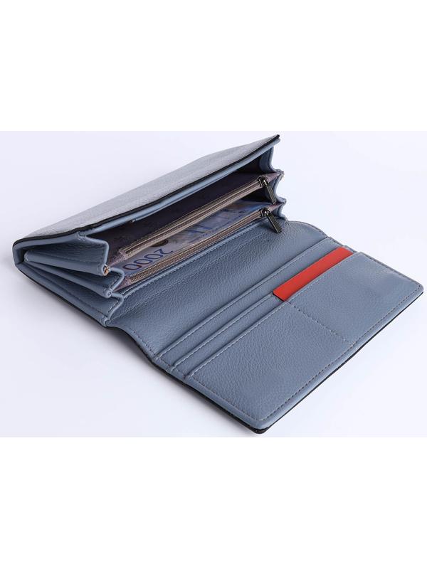 Кошелёк на магните, цвет голубой