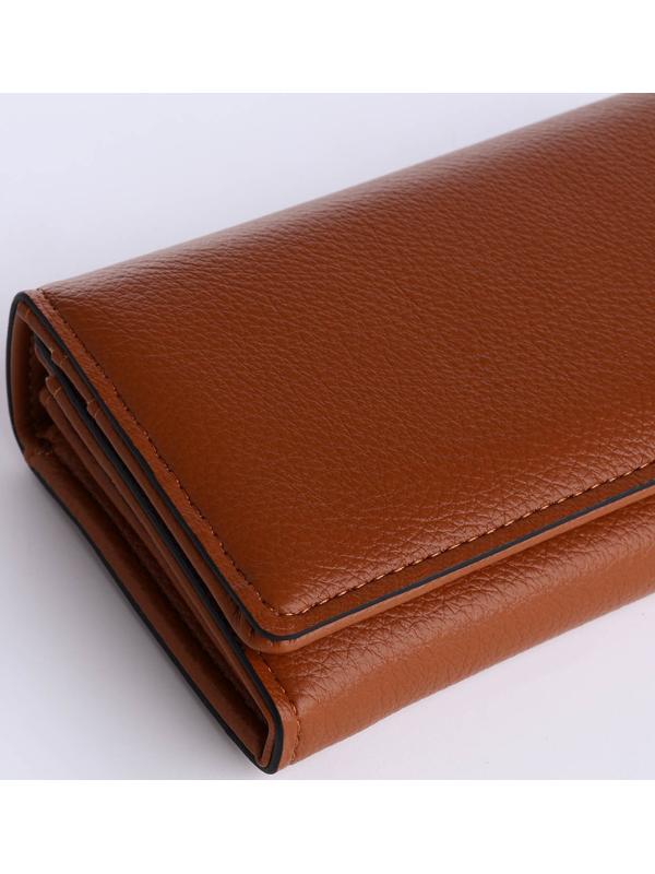 Кошелёк на магните, цвет коричневый