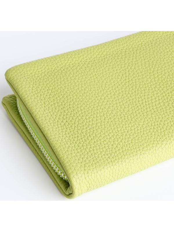 Кошелёк на молнии, цвет салатовый
