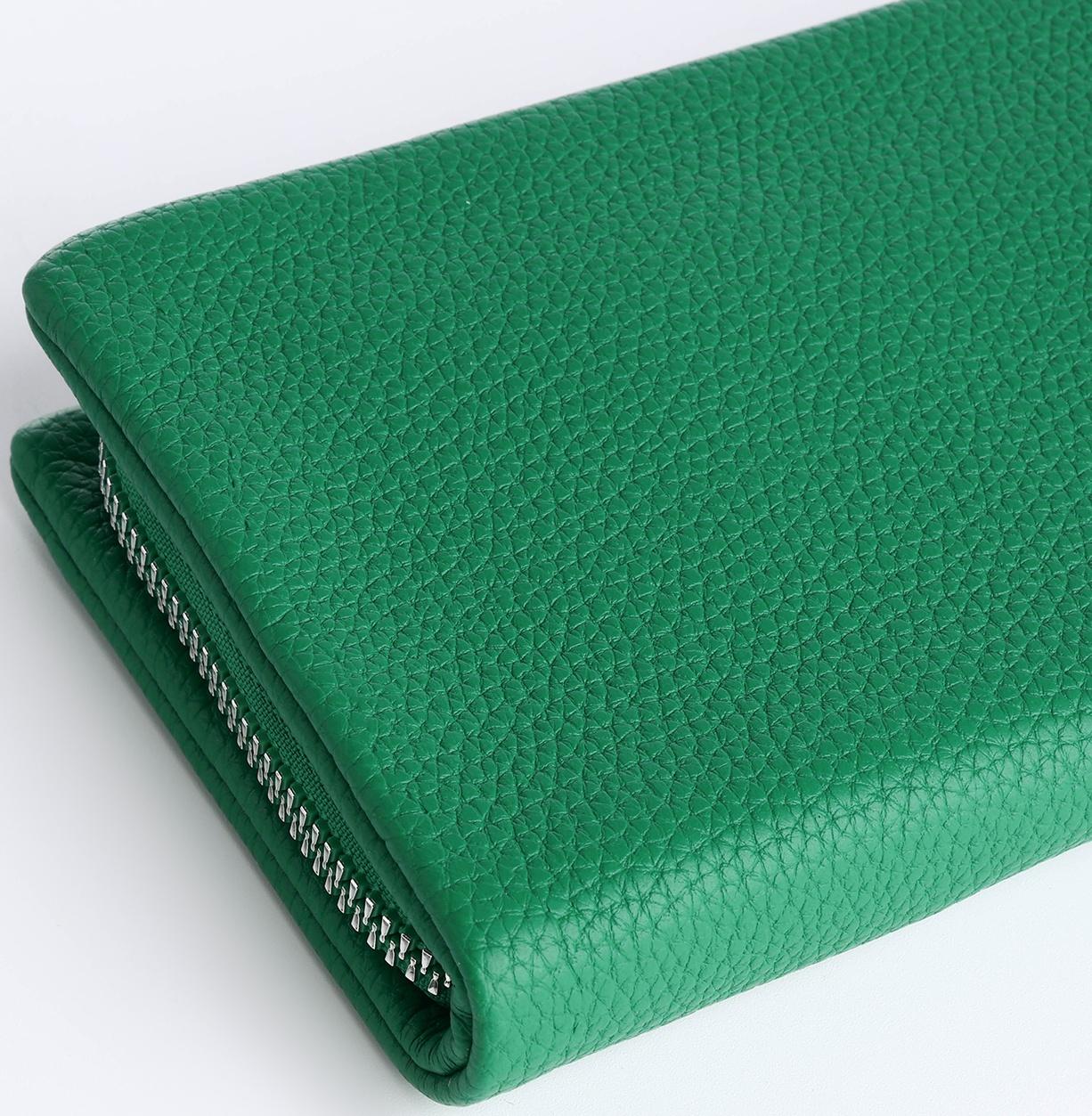Кошелёк на молнии, цвет зелёный