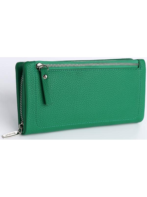 Кошелёк на молнии, цвет зелёный