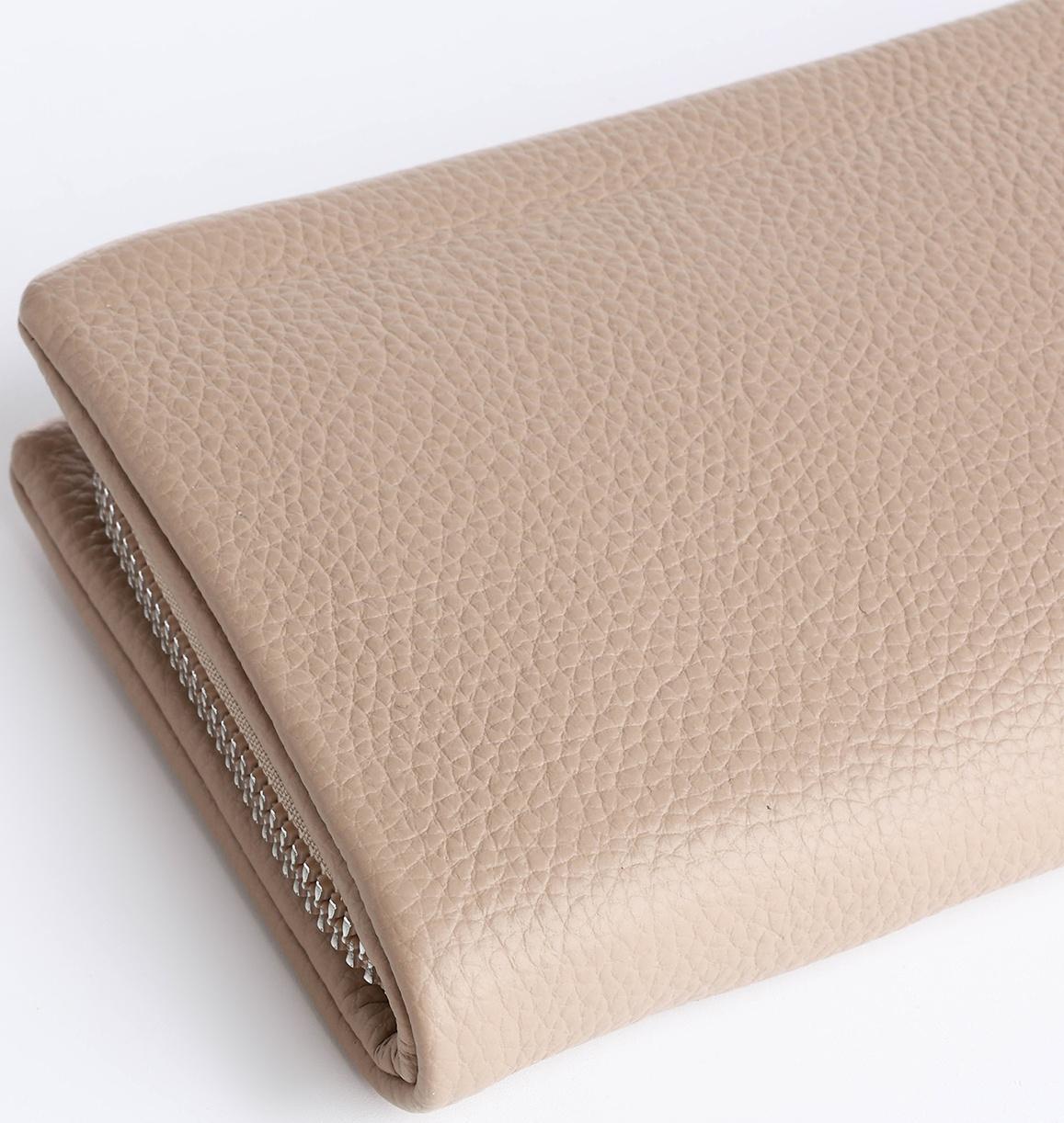 Кошелёк на молнии, цвет бежевый