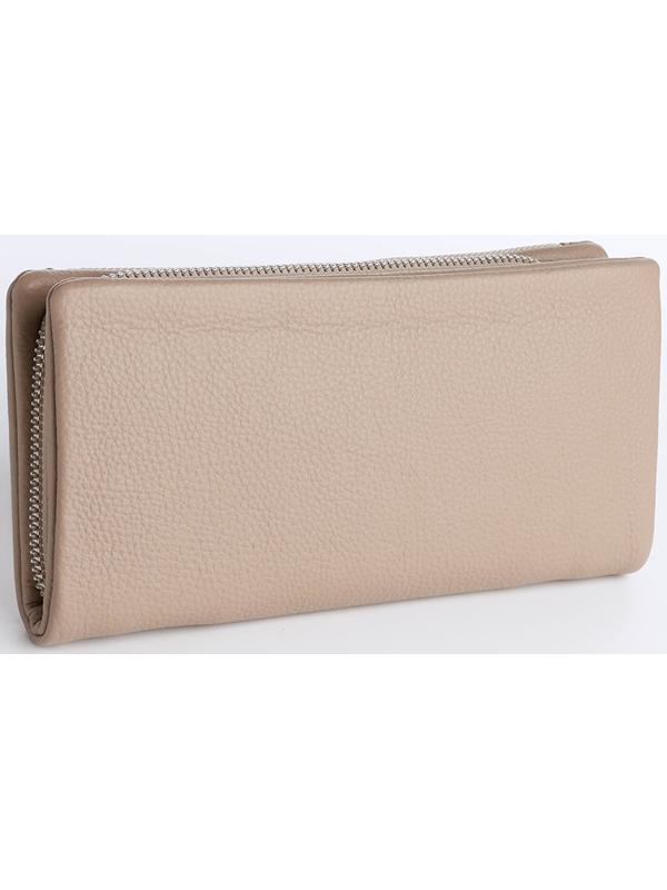 Кошелёк на молнии, цвет бежевый