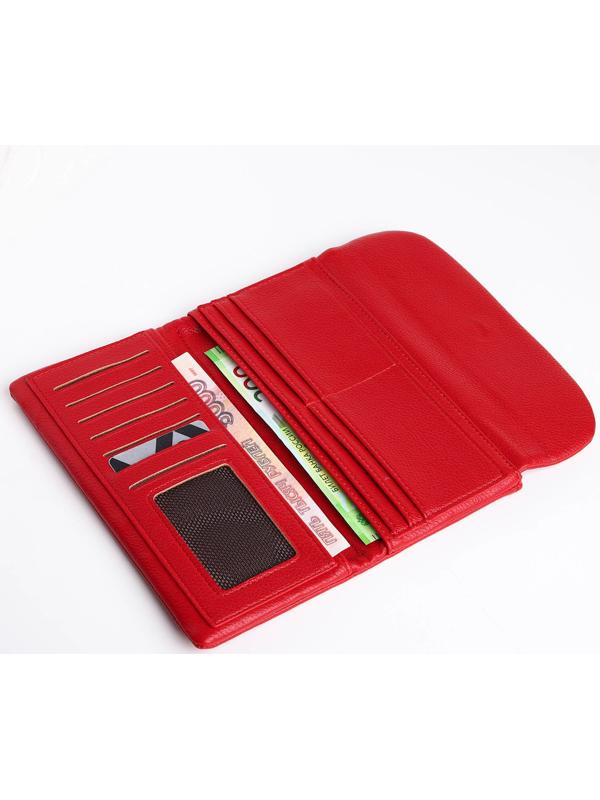 Кошелёк на магните, цвет красный