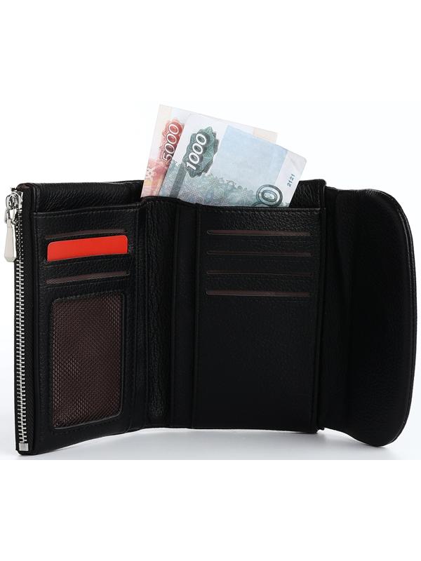 Кошелёк на магните, цвет чёрный