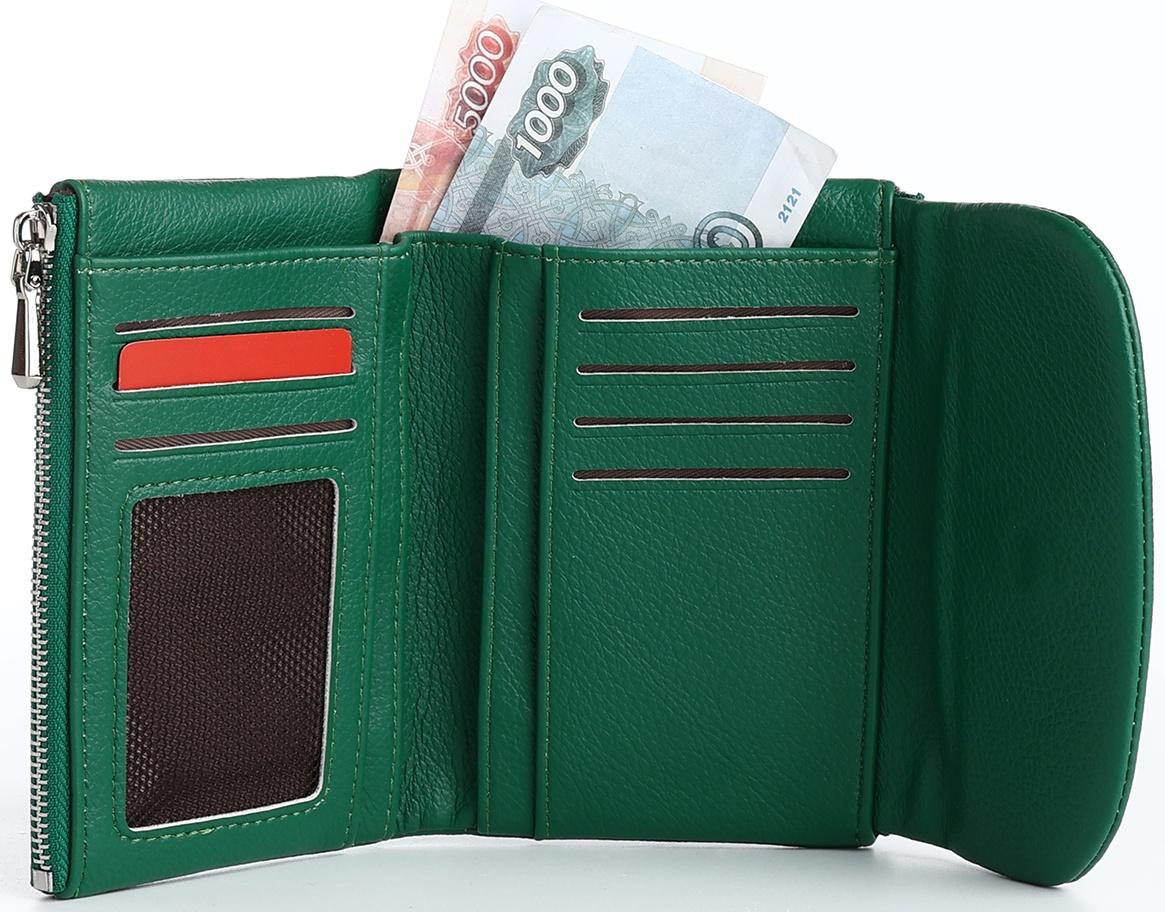 Кошелёк на магните, цвет зелёный