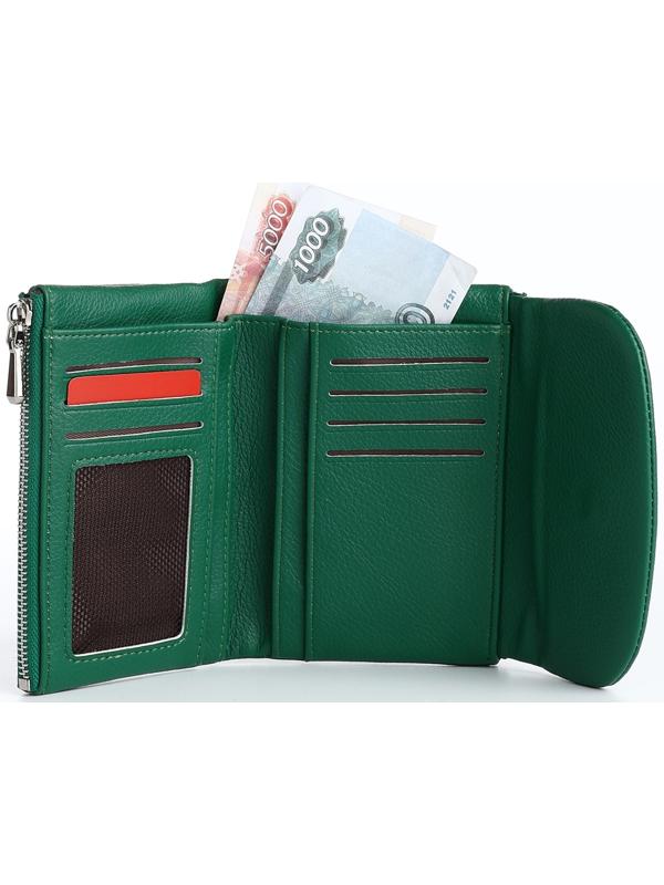 Кошелёк на магните, цвет зелёный