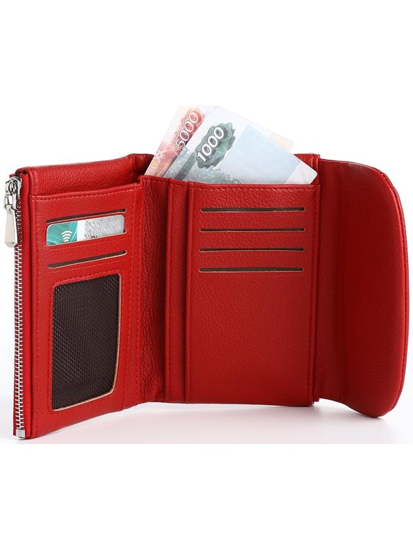 Кошелёк на магните, цвет красный