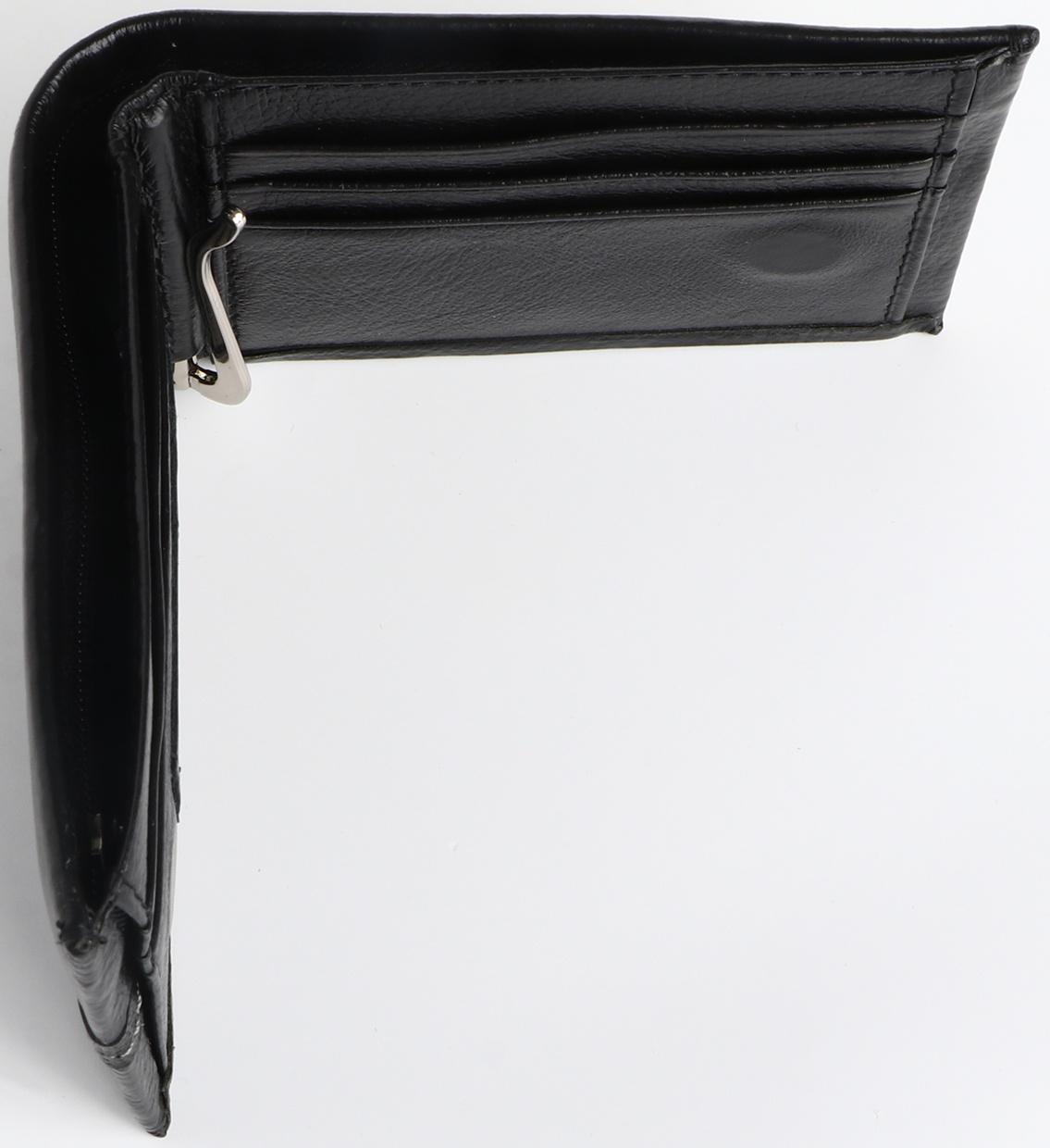 Портмоне на магните, зажим для купюр, отделение для сим-карт, цвет чёрный