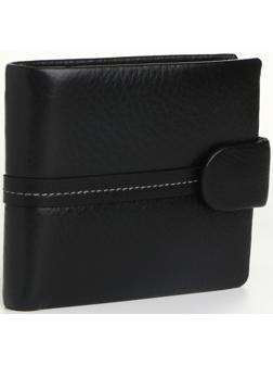 Портмоне на кнопке, отделение для сим-карт, цвет чёрный