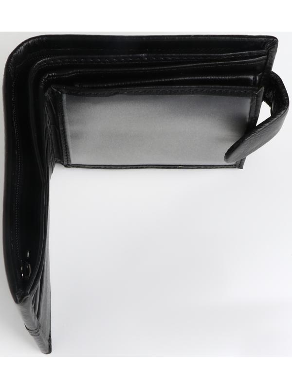 Портмоне на кнопке, отделение для сим-карт, цвет чёрный