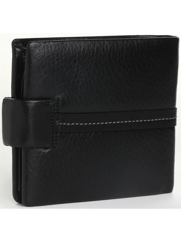 Портмоне на кнопке, отделение для сим-карт, цвет чёрный