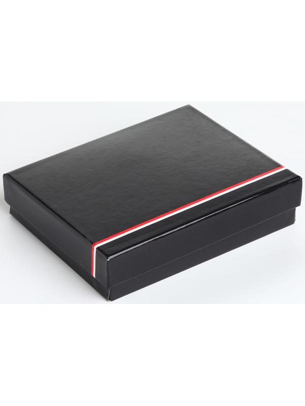 Портмоне на кнопке, отделение для сим-карт, цвет чёрный