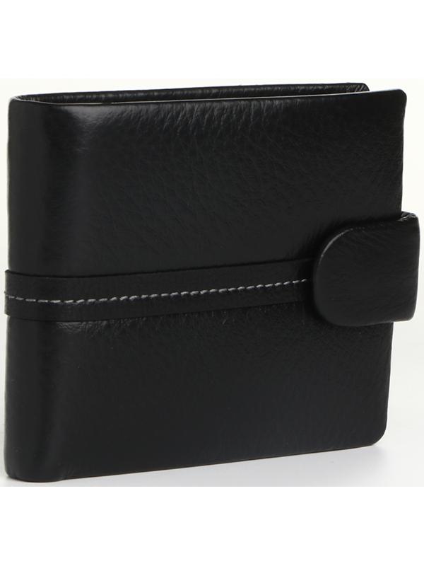 Портмоне на кнопке, отделение для сим-карт, цвет чёрный