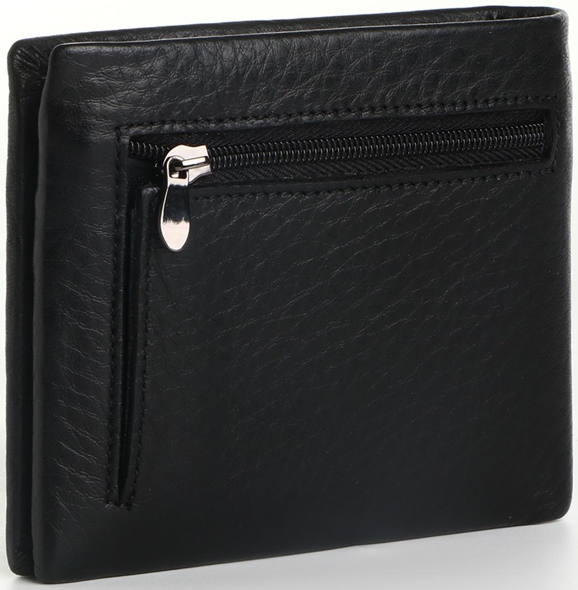 Портмоне на магните, зажим для купюр, отделение для сим-карт, цвет чёрный