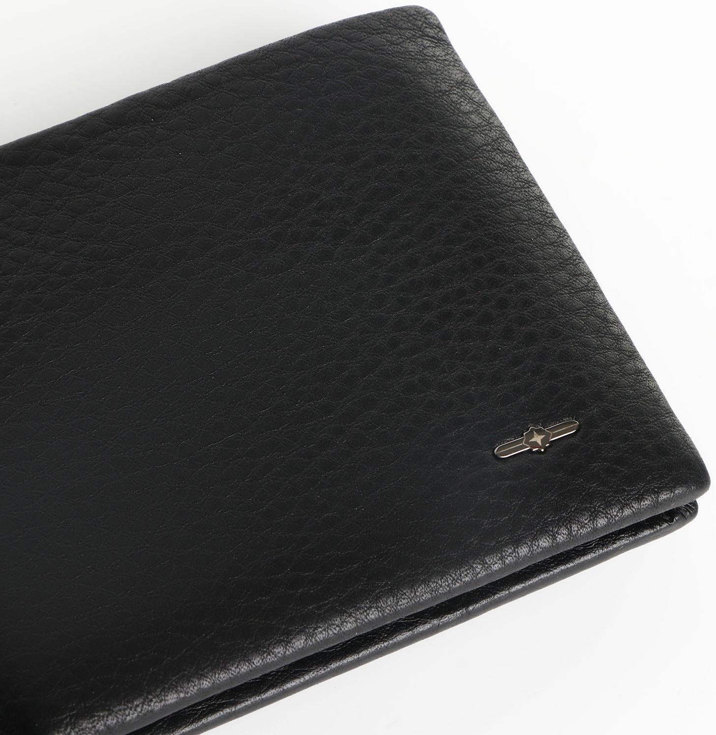 Портмоне на магните, зажим для купюр, отделение для сим-карт, цвет чёрный