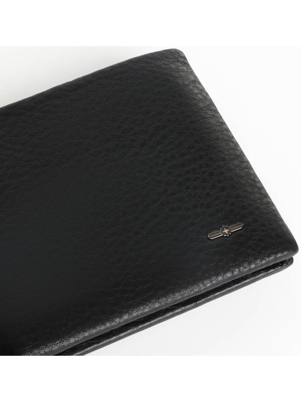 Портмоне на магните, зажим для купюр, отделение для сим-карт, цвет чёрный