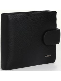 Портмоне на кнопке, цвет чёрный