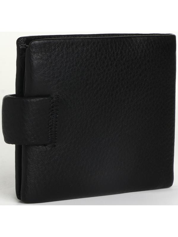Портмоне на кнопке, цвет чёрный