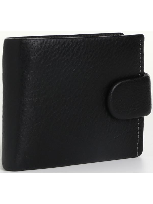 Портмоне на кнопке, цвет чёрный