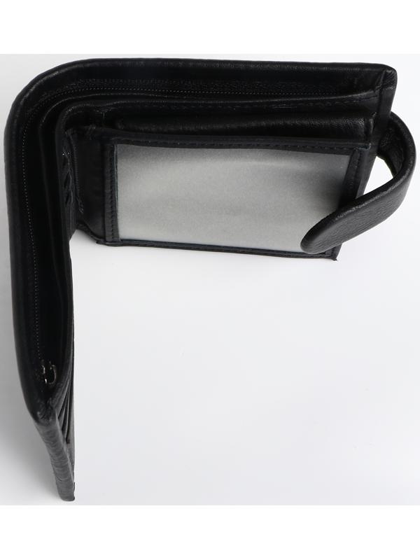 Портмоне на кнопке, цвет чёрный