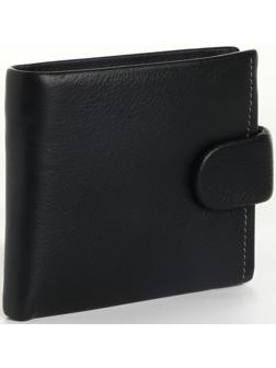 Портмоне на кнопке, цвет чёрный