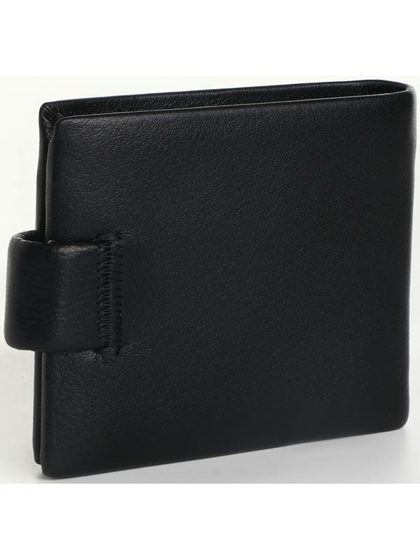 Портмоне на кнопке, цвет чёрный