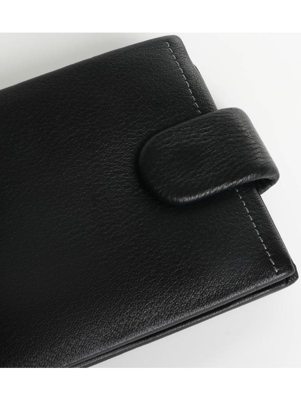 Портмоне на кнопке, цвет чёрный