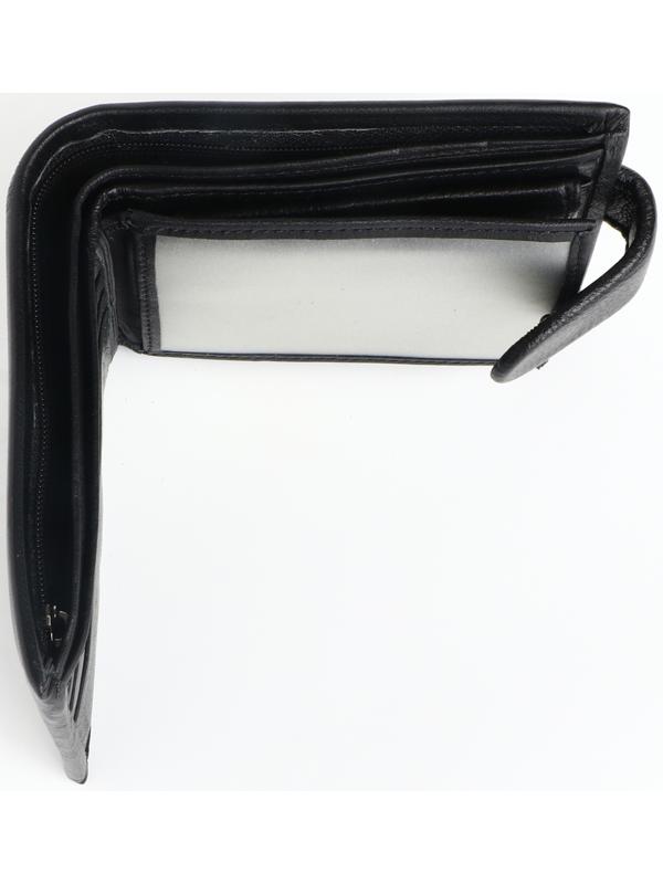 Портмоне на кнопке, цвет чёрный