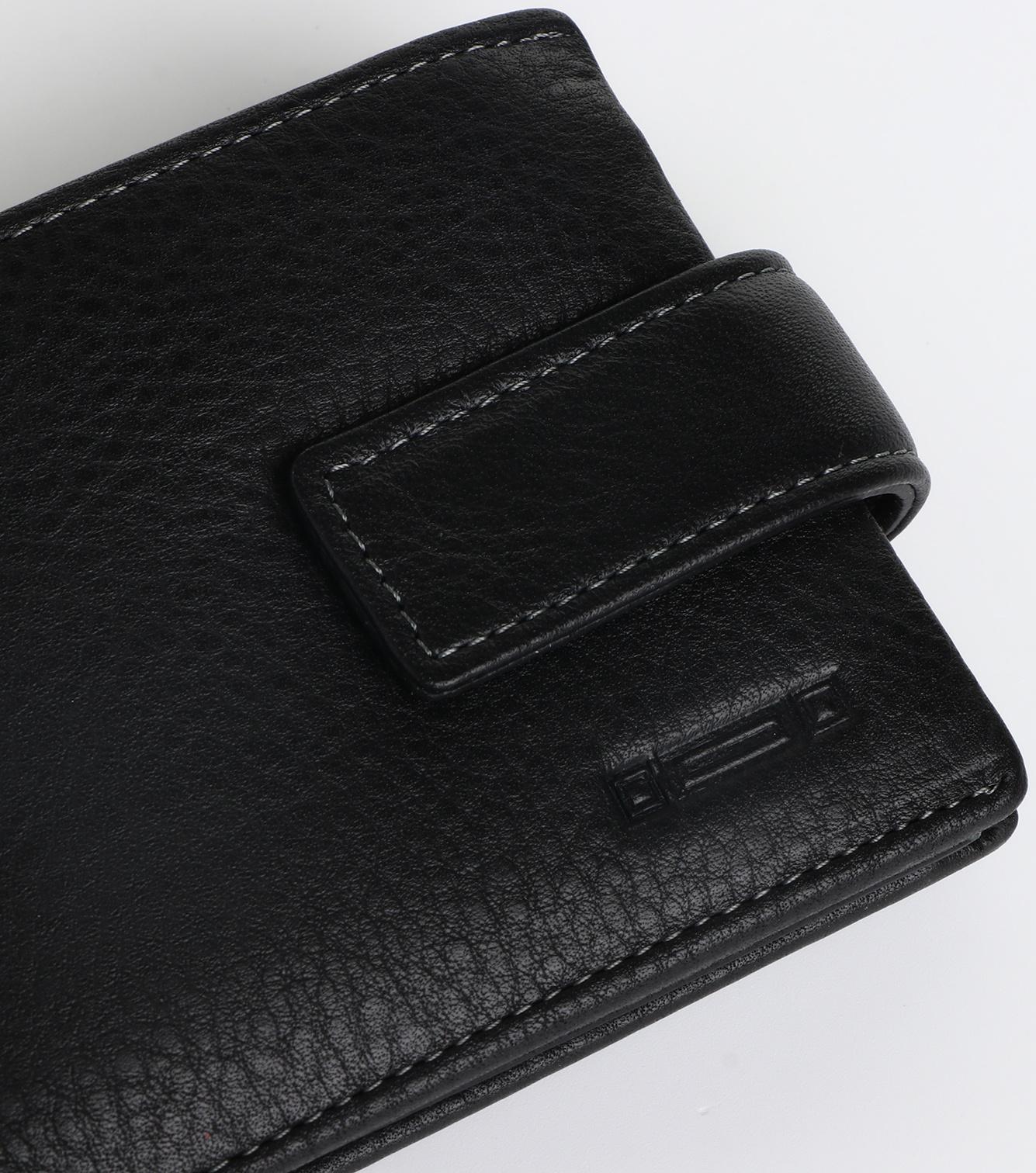 Портмоне на кнопке, цвет чёрный