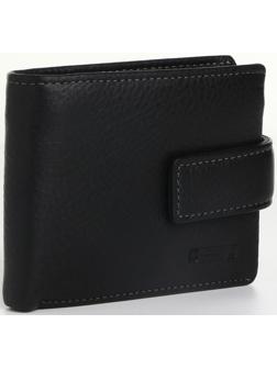 Портмоне на кнопке, цвет чёрный