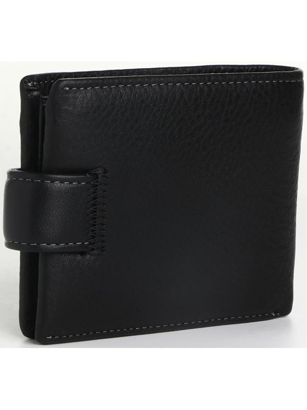 Портмоне на кнопке, цвет чёрный