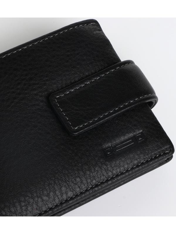 Портмоне на кнопке, цвет чёрный