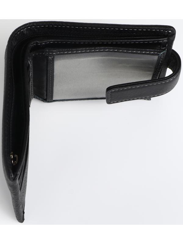 Портмоне на кнопке, цвет чёрный