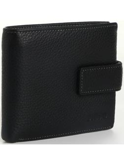 Портмоне на кнопке, цвет чёрный