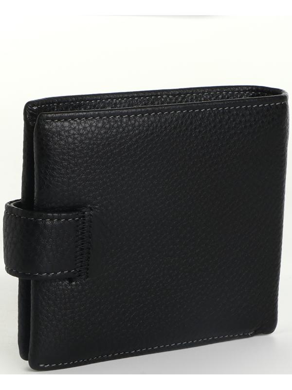 Портмоне на кнопке, цвет чёрный