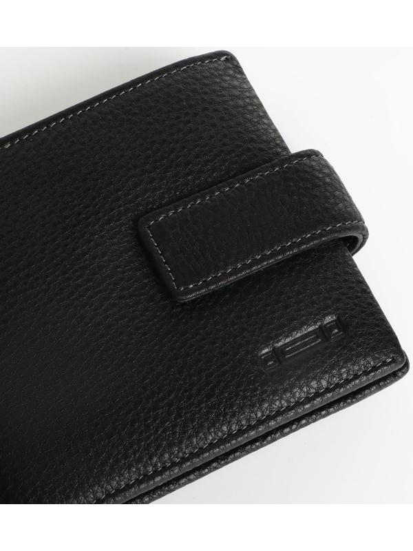 Портмоне на кнопке, цвет чёрный