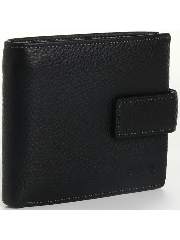 Портмоне на кнопке, цвет чёрный