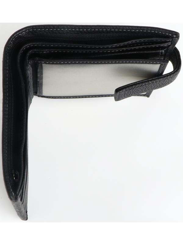 Портмоне на кнопке, цвет чёрный