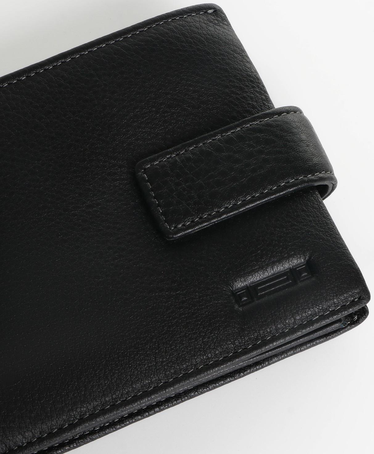 Портмоне на кнопке, цвет чёрный