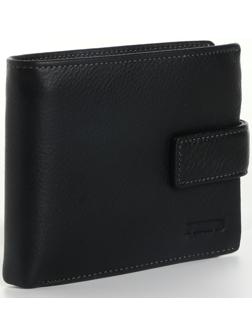 Портмоне на кнопке, цвет чёрный