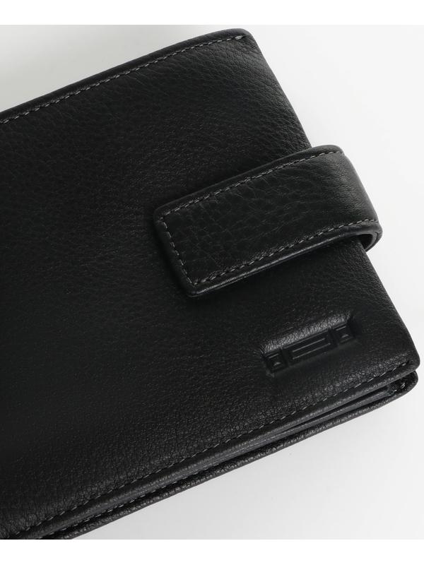 Портмоне на кнопке, цвет чёрный