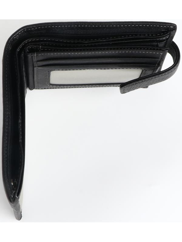 Портмоне на кнопке, цвет чёрный